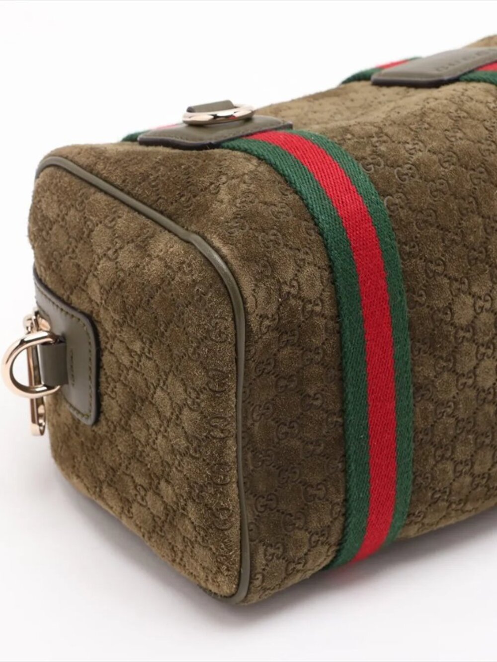 Gucci Limited Green Monogram GG Boston with Strap O47 MOG - Picture 4 of 13